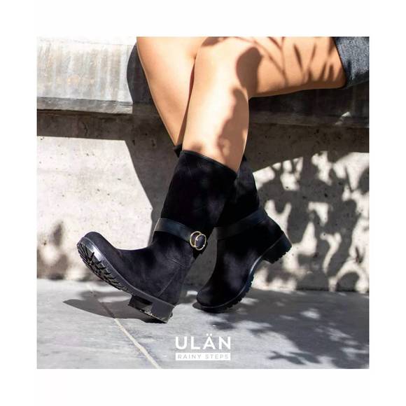 NEW ULAN waterproof quilted boots in black - Picture 2 of 2